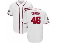 Youth Washington Nationals #46 Patrick Corbin White Home Cool Base 2019 World Series Champions Baseball Jersey