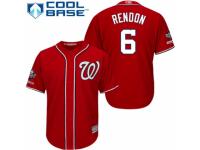 Youth Washington Nationals #6 Anthony Rendon Red Alternate 1 Cool Base 2019 World Series Champions Baseball Jersey