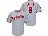 Youth Washington Nationals #9 Brian Dozier Grey Road Cool Base 2019 World Series Champions Baseball Jersey