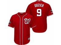 Youth Washington Nationals #9 Brian Dozier Red Alternate 1 Cool Base 2019 World Series Champions Baseball Jersey