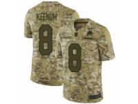 Youth Washington Redskins #8 Case Keenum Limited Camo 2018 Salute to Service Football Jersey