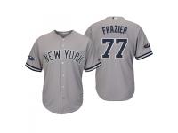 Youth Yankees 2018 Postseason Road Gray Clint Frazier Cool Base Jersey