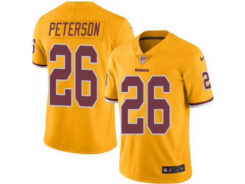 #26 Nike Limited Adrian Peterson Men's Gold NFL Jersey - Washington Redskins Rush Vapor Untouchable