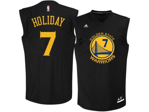 adidas Justin Holiday Golden State Warriors Fashion Replica Jersey - Black
