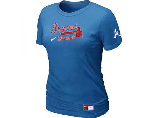 Atlanta Braves Nike Women Short Sleeve Practice T-Shirt Light Blue