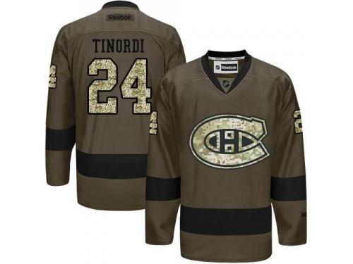 Canadiens #24 Jarred Tinordi Green Salute to Service Stitched NHL Jersey