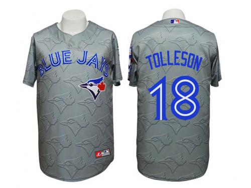 Jays #18 Steve Tolleson 3D Watermark Edition Gray Jersey
