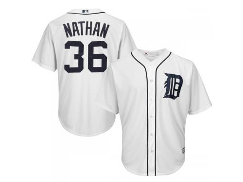 Joe Nathan Detroit Tigers Majestic 2015 Cool Base Player Jersey - White