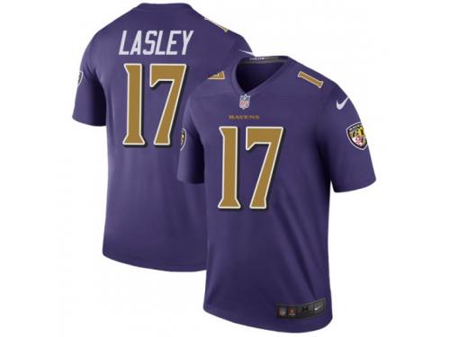 Jordan Lasley Baltimore Ravens Men's Color Rush Legend Nike Jersey - Purple