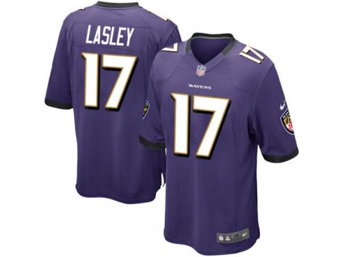 Jordan Lasley Baltimore Ravens Men's Game Team Color Nike Jersey - Purple