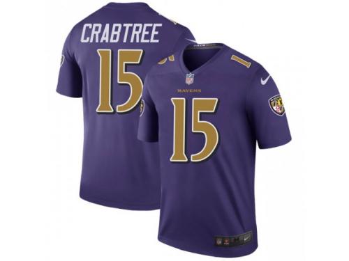 Legend Vapor Untouchable Men's Michael Crabtree Baltimore Ravens Nike Color Rush Jersey - Purple