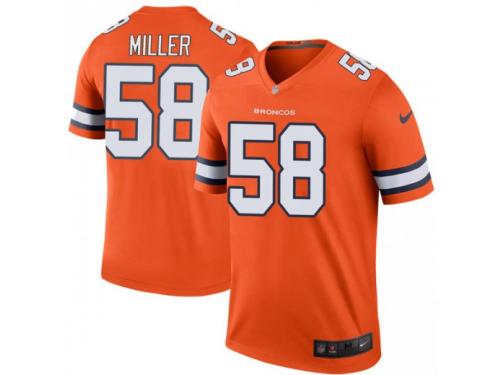 Legend Vapor Untouchable Men's Von Miller Denver Broncos Nike Color Rush Jersey - Orange