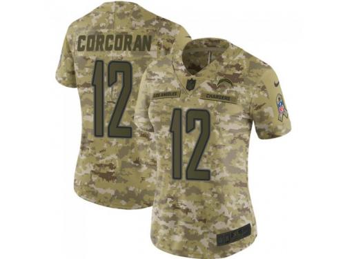 Limited Women's Josh Corcoran Los Angeles Chargers Nike 2018 Salute to Service Jersey - Camo