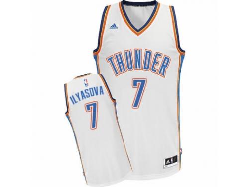 Men Adidas Oklahoma City Thunder #7 Ersan Ilyasova Swingman White Home NBA Jersey