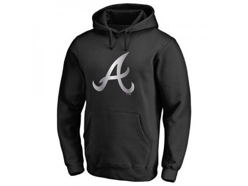 Men Atlanta Braves Platinum Collection Pullover Hoodie Black
