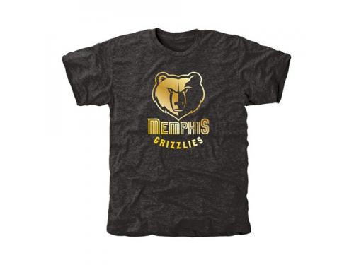 Men Memphis Grizzlies Gold Collection Tri-Blend T-Shirt Black