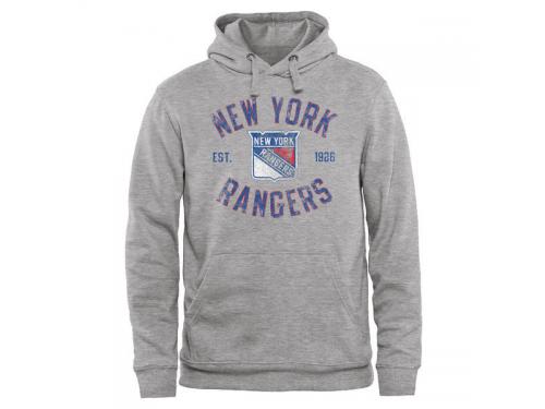 Men New York Rangers Heritage Pullover Hoodie - Ash