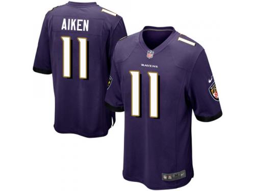 Men Nike NFL Baltimore Ravens #11 Kamar Aiken Home Purple Game Jersey
