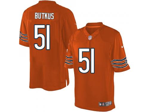 Men Nike NFL Chicago Bears #51 Dick Butkus Orange Limited Jersey