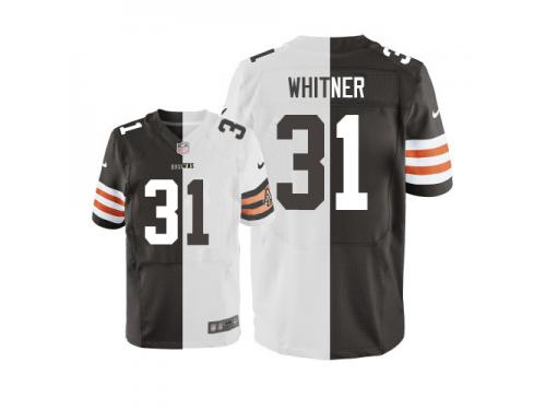Men Nike NFL Cleveland Browns #31 Donte Whitner TeamRoad Two Tone Limited Jersey