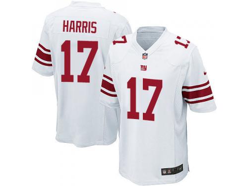 Men Nike NFL New York Giants #17 Dwayne Harris Road White Game Jersey