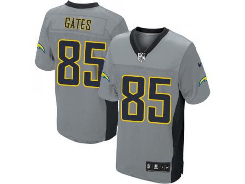 Men Nike NFL San Diego Chargers #85 Antonio Gates Grey Shadow Limited Jersey