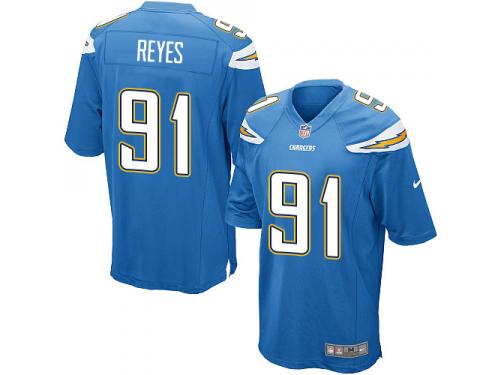 Men Nike NFL San Diego Chargers #91 Kendall Reyes Electric Blue Game Jersey