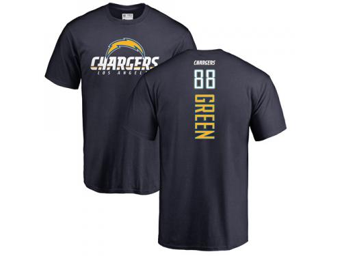 Men Nike Virgil Green Navy Blue Backer - NFL Los Angeles Chargers #88 T-Shirt