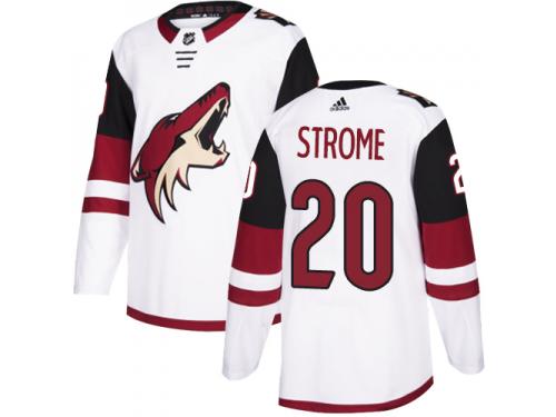 Men's Adidas Dylan Strome Authentic White Away NHL Jersey Arizona Coyotes #20
