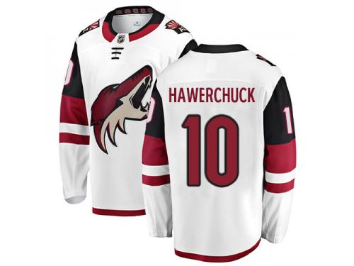 Men's Dale Hawerchuck Breakaway White Away NHL Jersey Arizona Coyotes #10
