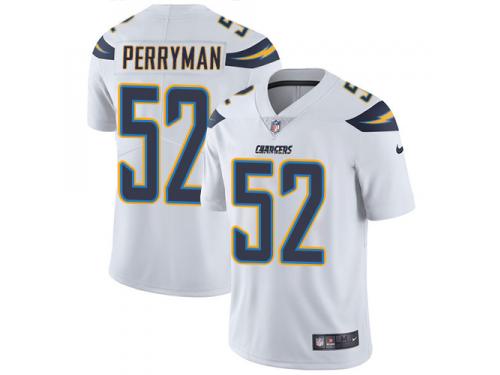 Men's Limited Denzel Perryman #52 Nike White Road Jersey - NFL Los Angeles Chargers Vapor Untouchable