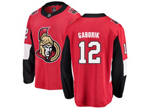 Men's Marian Gaborik Breakaway Red Jersey NHL Ottawa Senators #12 Home
