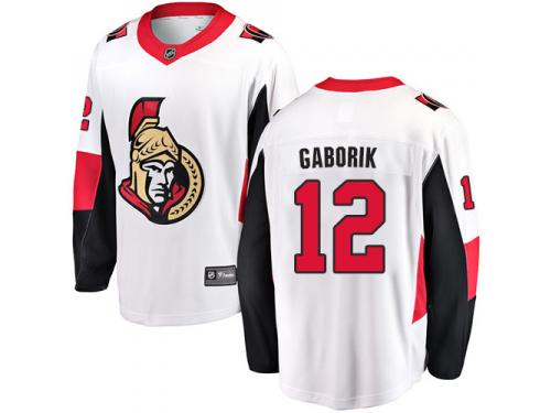 Men's Marian Gaborik Breakaway White Jersey NHL Ottawa Senators #12 Away