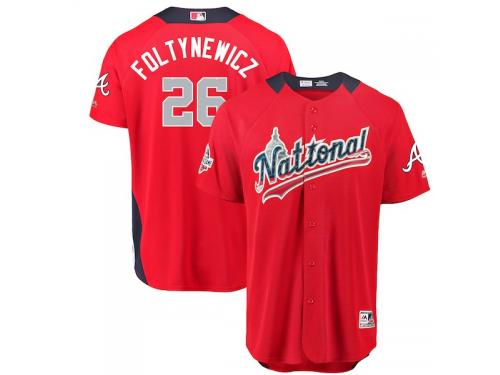 Men's National League Atlanta Braves Mike Foltynewicz Majestic Red 2018 MLB All-Star Game Home Run Derby Player Jersey