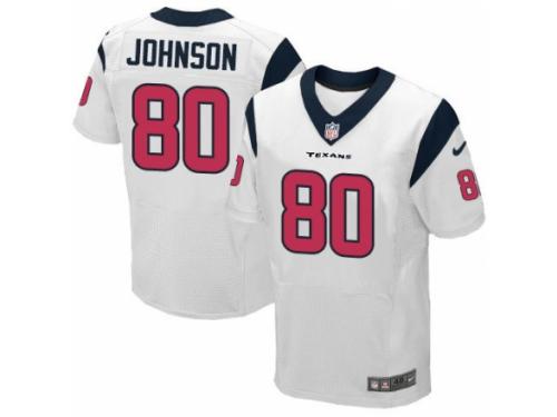 Men's Nike Houston Texans #80 Andre Johnson Elite White NFL Jersey