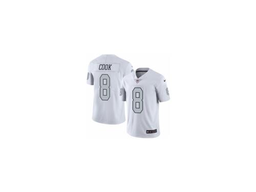 Men's Nike Oakland Raiders #8 Connor Cook Limited White Rush NFL Jersey