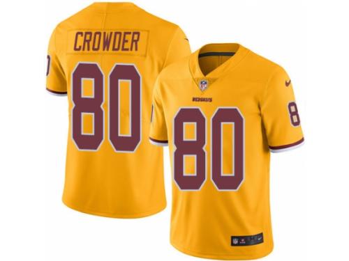 Men's Nike Washington Redskins #80 Jamison Crowder Limited Gold Rush NFL Jersey