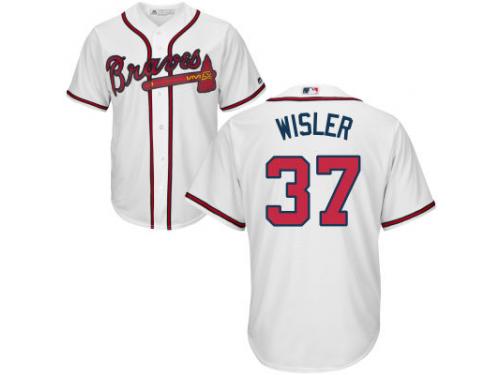 MLB Atlanta Braves #37 Matt Wisler Men White Cool Base Jersey