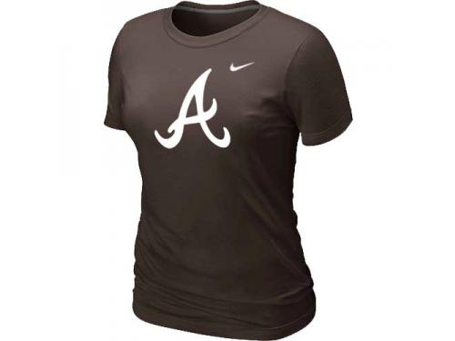 MLB Atlanta Braves Heathered Nike Brown Blended T-Shirt Women