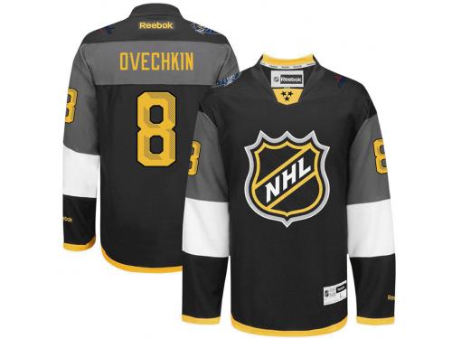 NHL Reebok Washington Capitals #8 Alexander Ovechkin Men 2016 All-Star Black Jerseys