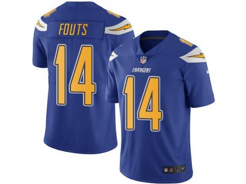 Nike Chargers #14 Dan Fouts Electric Blue Men Stitched NFL Limited Rush Jersey