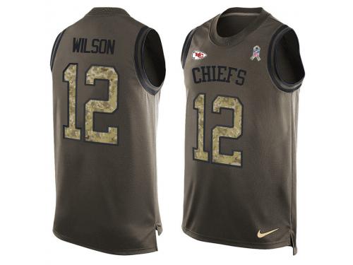 Nike Men NFL Kansas City Chiefs #12 Albert Wilson Olive Salute To Service Tank Top