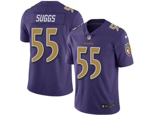 Nike Ravens #55 Terrell Suggs Purple Men Stitched NFL Limited Rush Jersey