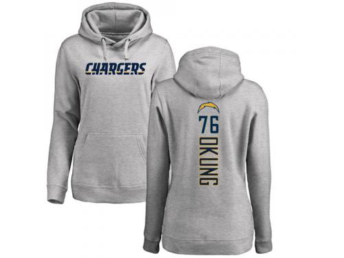 Nike Russell Okung Ash Backer Women's - NFL Los Angeles Chargers #76 Pullover Hoodie