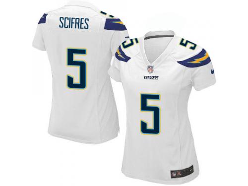 San Diego Chargers Mike Scifres Women's Road Jersey - White Nike NFL #5 Game