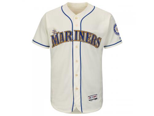 Seattle Mariners Majestic Flexbase Authentic Collection Team Jersey - Cream