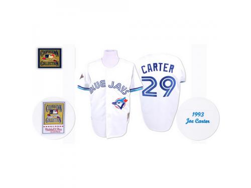 White Throwback Joe Carter Men #29 Mitchell And Ness MLB Toronto Blue Jays Jersey