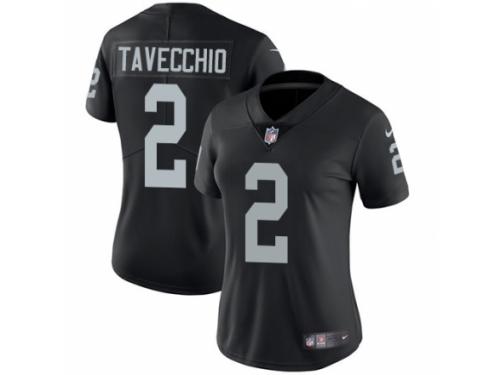 Women Nike Oakland Raiders #2 Giorgio Tavecchio Black Team Color Vapor Untouchable Limited Player NFL Jersey