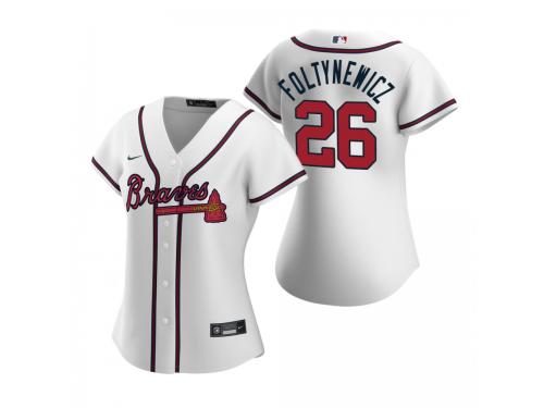 Women's Atlanta Braves Mike Foltynewicz Nike White 2020 Home Jersey