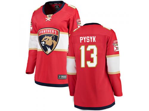 Women's Florida Panthers #13 Mark Pysyk Red Home Breakaway NHL Jersey